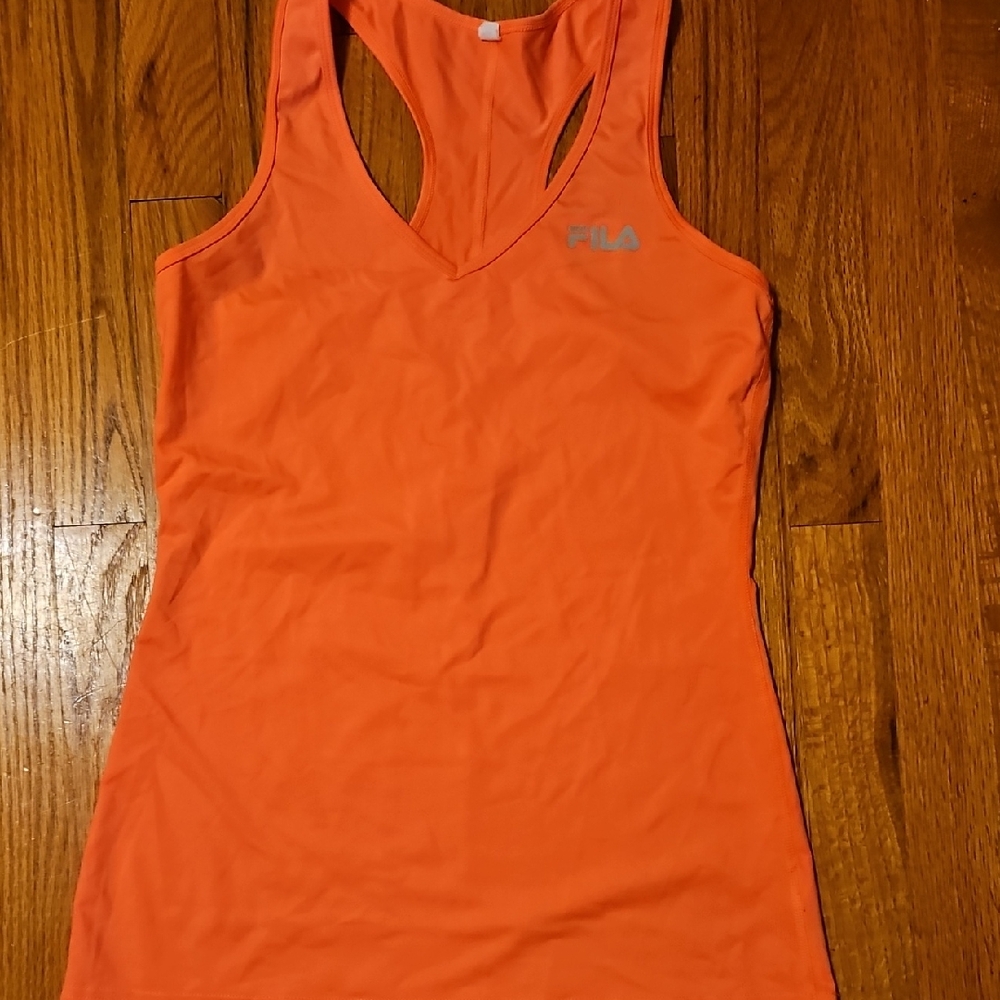 Fila Hot Pink Fitted Cut Out Tank Top